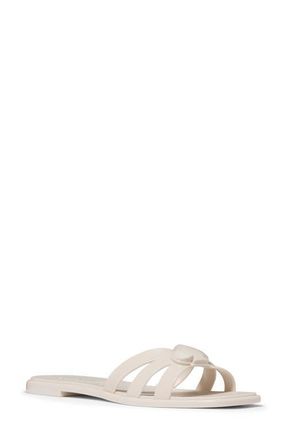 Kate Spade New York sculpted spade jelly slide sandal in Cream. at Nordstrom, Size 11