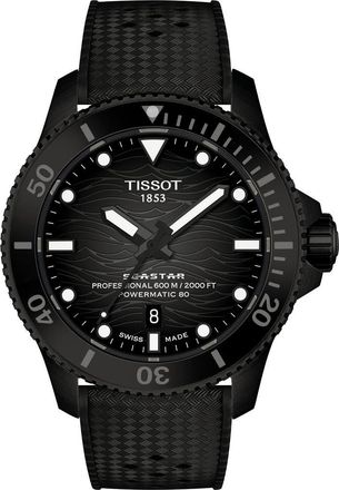 Tissot Seastar 2000 Professional Powermatic 80 Rubber Strap Watch, 46mm in Grey Gradient at Nordstrom
