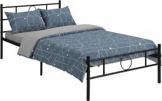 Furniture R FurnitureR Metal Bed Frame, Simple and Solid Frame with Modern Decorative Circle Design, Perfect for Bedroom, Studio or Apartment, Single Size