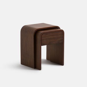 La Redoute Interieurs In elkaar passende nachtkastjes met notendecor, Vence