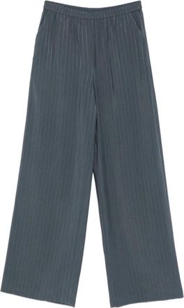 Emporio Armani Wijde broek - Dames - Wijde Broeken - Grijs - XS - Broeken