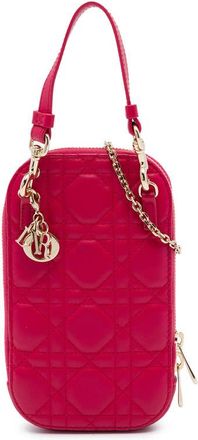 Dior Pre-owned Dior Lambskin Cannage Lady Call in Phone Holder Ladies 731621GLGE4EWYZ7