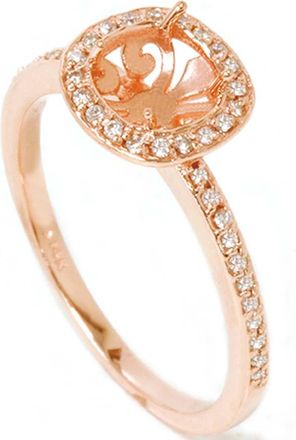 Pompeii3 1/3ct Diamond Engagement Halo Ring 14K Rose Gold Setting Size Selectable