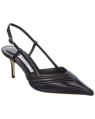 Jimmy Choo London Afia 65 Leather Slingback Pump