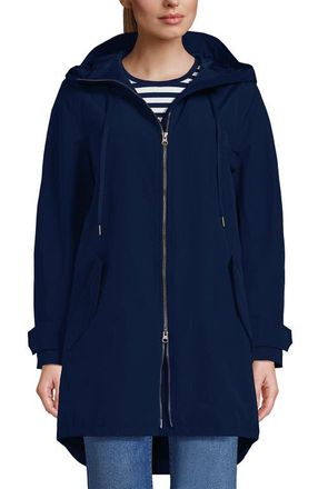 Lands End Squall A-Line Rain Jacket in Deep Sea Navy at Nordstrom, Size X-Small