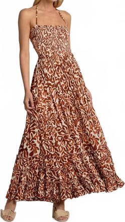 Elan Coraline Maxi Dress In Cayenne Coralina