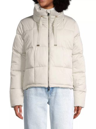 Save The Duck Lobelia Quilted Coat In Rainy Beige