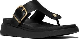FitFlop Gen-FF Buckle leather Toe-Post in Black at Nordstrom, Size 10