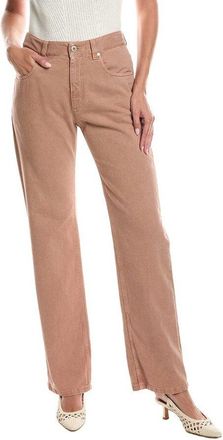 Brunello Cucinelli Light Brown Straight Trousers, Brand Size 50 (US Size 16)