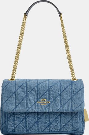 Coach Womens Elodie Crossbody Bag In Regenerative Cotton With Quilting - Blue - One Size