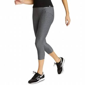 Eddie Bauer Trail Tight High Rise Capri Pants In Heather Gray