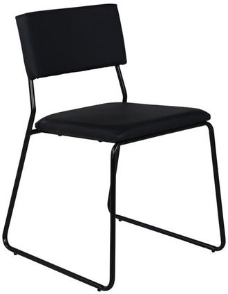 VE DESIGN Design Esszimmerstuhl Kenth - Schwarz Kunstleder