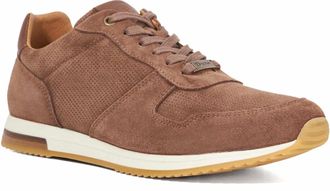 Dune London Mens Trilogy Lace-Up Runner Trainers Size UK 8 Flat Heel Suede