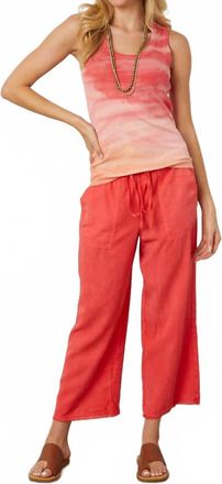 River + Sky Corinna Scoop Tank In Hibiscus