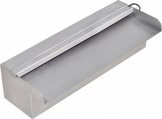 vidaXL Fuente Cascada Rectangular Led Piscina Acero Inoxidable 30 Cm Vidaxl