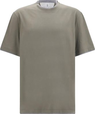 Brunello Cucinelli Green Crew Neck T-Shirt