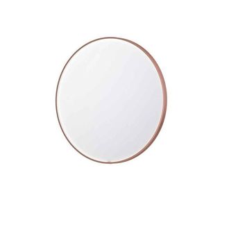 Bernacchini SP24 Spiegel - 80x4x80cm - LED onder en boven colour changing - dimbaar - Spiegelverwarming - rond - in stalen kader - aluminium koper geborsteld