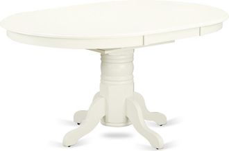 East West Furniture Dining Table Linen White, AVT-LWH-TP
