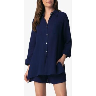 Helen Jon Island Shirt in Navy at Nordstrom, Size X-Large