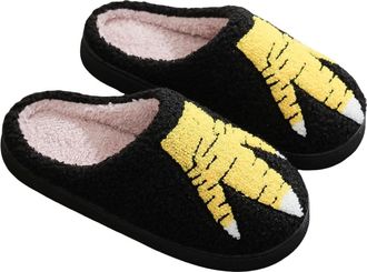 Generic Cotton Winter Indoor Slippers for Men and Women - Christmas Home Footwear (Chicken Feet 4.5/5)