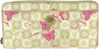 Coach Pre-owned Wallets, female, Beige, Size: ONE SIZE Pre-owned Plastic Wallet