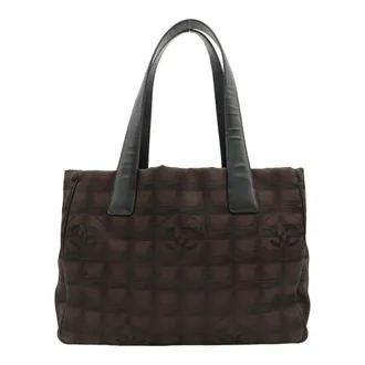 Chanel Brown New Travel Line Shoulder Bag Tote Bag (Pre-Owned)