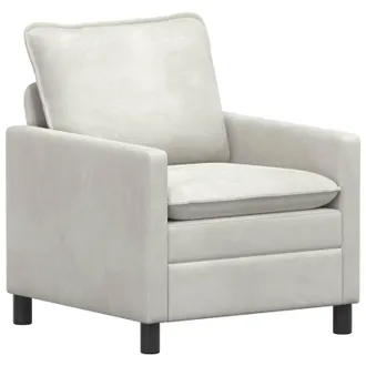 vidaXL Divano Crema 76 X 81 X 87,5 Cm Velluto Vidaxl