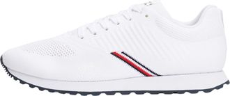 Tommy Hilfiger Mens New EVA Knit Low Top Runner Trainers, White (White), 7