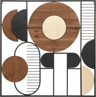 Atmosphera Atmosphera - Appendiabiti da parete aenor in metallo e legno 70x70cm créateur dintérieur