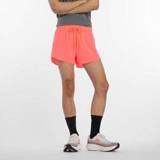 New Balance Uomo RC Ultra Light Split Short 3 in Rosa, Nylon Intrecciato, Taglia 2XL