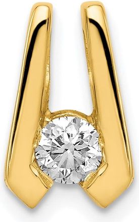 Diamond2Deal 14k Yellow Gold 4mm Diamond Slide Pendant