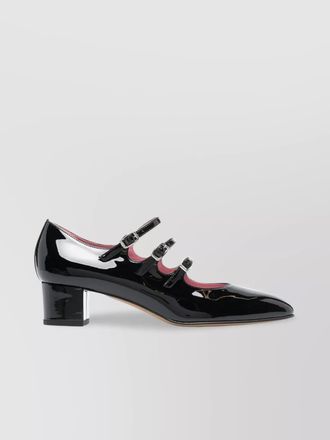 Carel patent leather buckled pumps