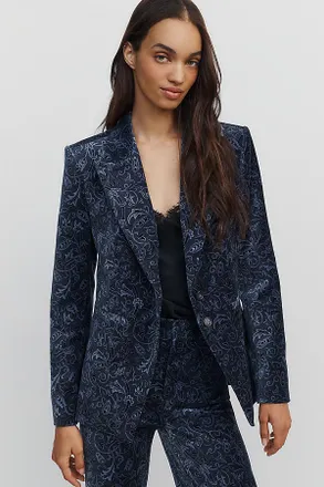 Paige Chelsee Velvet Blazer Jacket