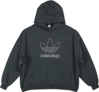 Balenciaga x adidas Logo Oversized Hoodie Green White 712396TNVA93775