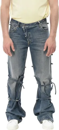 Alexander McQueen Blue Mid Rise Jeans