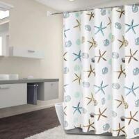 OEM Cortina De Ducha Lavable, 180 X 200 Cm, Resistente Al Moho, Impermeable, Con Estampado De Estrellas De Mar, Cortina De Ba&ntilde;o, Cortina De Ba&ntilde;era Con 12 