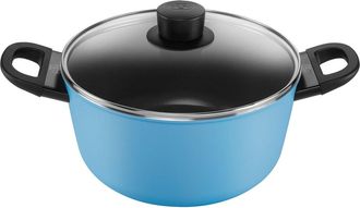 Ballarini Cacerola Con Tapa, 24 Cm, Azul, Aluminio, Redonda
