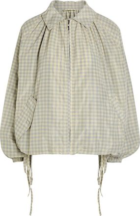 Damson Madder Lailah Gingham Woven Bomber Jacket - Grey - 12 (UK12 / M)