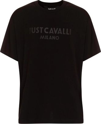 Just Cavalli T-shirts en Polos - Heren - T-shirts - Zwart - XS - Katoen - Tops