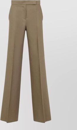 Max Mara linen pleated wide-leg trousers
