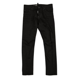 Dsquared2 Mens Sexy Twist Black Jeans Cotton - Size 32 (Waist)