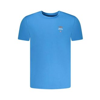 Aeronautica Tops, Heren, Blauw, 2Xl, Katoen, Azzurro Katoenen Shirt