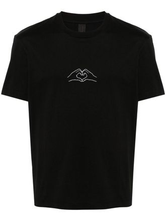 Neil Barrett heart-shape print T-shirt - men - Cotton - S - Black