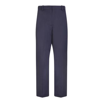 Kenzo Sparkling Striped Cropped Trousers - female - Kenzo - Chinos - Blue - XS - Trousers