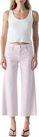 Amo Marjorie Mid Rise Wide Leg Jeans In Flush