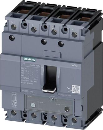 SIEMENS Seccionador 3va1 125a De 4 Polos En Caja Moldeada 3va11 3va11121aa420aa0