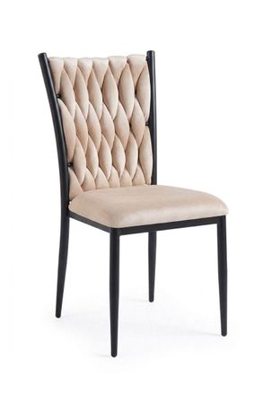 Regalos Miguel Sillas Comedor - Silla Wiwen Black Terciopelo - Beige