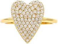 Rivka Friedman 18K Gold Plated Pav&eacute; Cubic Zirconia Heart Ring in 18K Gold Clad at Nordstrom Rack, Size 6