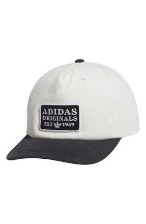 adidas Utility Patch Snapback Baseball Cap in Off White/Black/White at Nordstrom