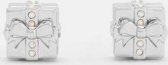 Charles & Keith Athalia Crystal-Embellished Gift-Box Stud Earrings